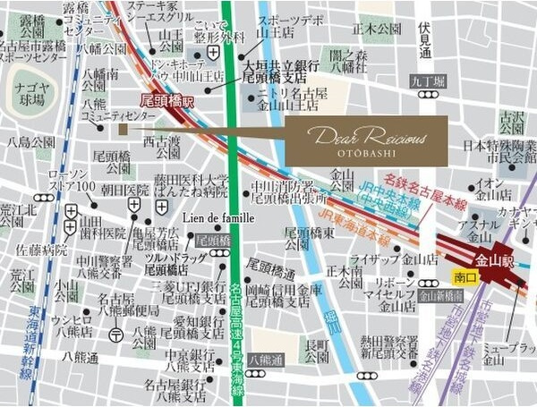 ディアレイシャス尾頭橋の地図