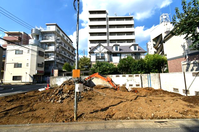 桜川2丁目・新築戸建て・B号棟の外観|解体後のお写真です。