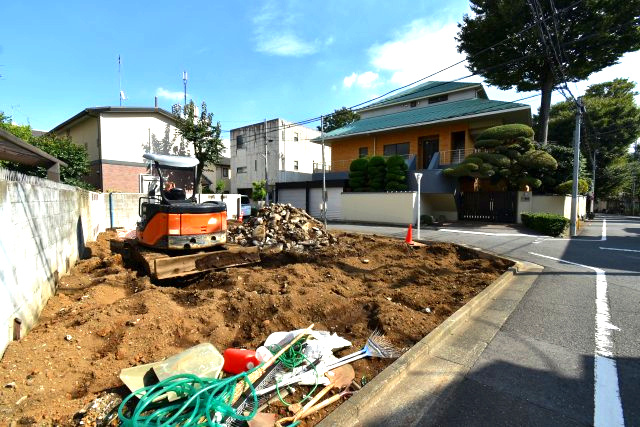 桜川2丁目・新築戸建て・B号棟の前面道路含む現地写真