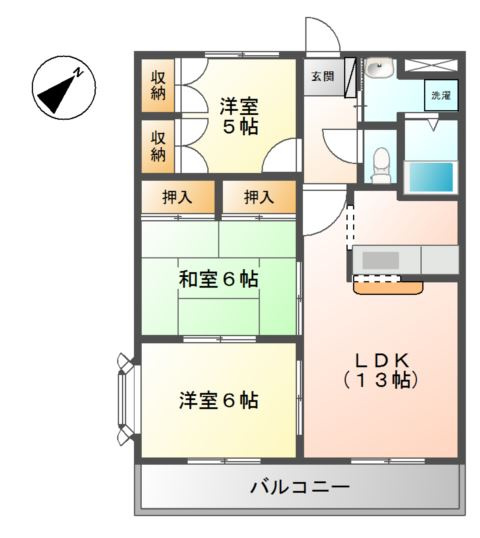 フォレストハイムＤの間取り