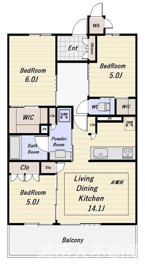 レジェイド辻堂東海岸SEAーSIDE　VILLAの間取り