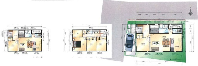 【土地図＋建物プラン例】 | K12004-紫野