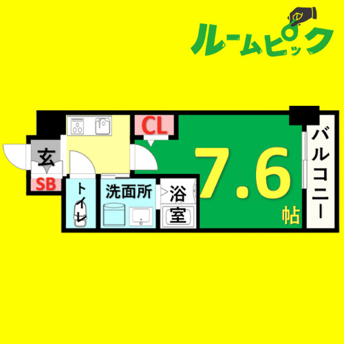 パルティール新栄　名古屋市賃貸　仲介手数料無料の間取り