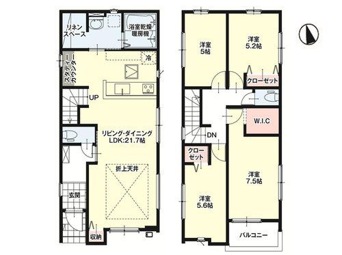 春日井市不二ガ丘1期(全1棟)の間取り