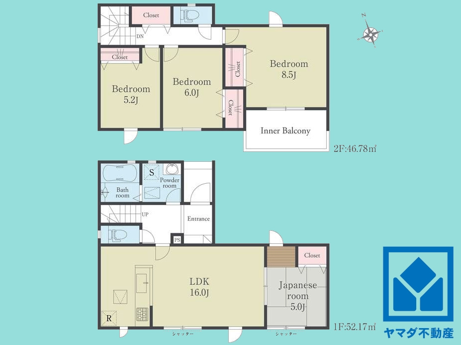 草津市下笠町　24-1期　1号棟の間取り