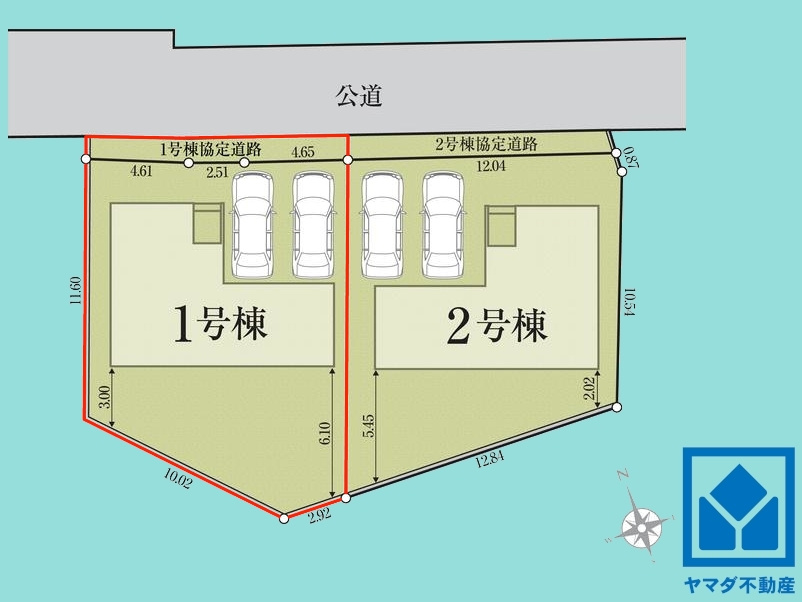 草津市下笠町　24-1期　1号棟の区画図