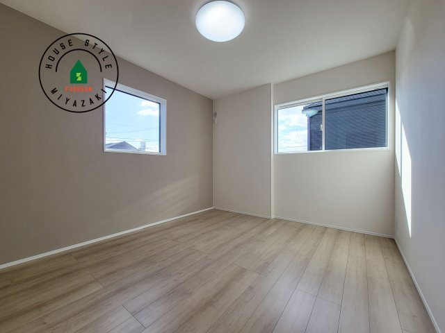 宮崎市恒久南3丁目Ⅱ期(2号棟)の内観：施工例|主寝室です。