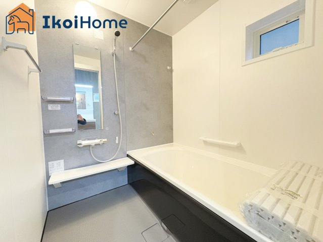 明石市第3大久保町八木　新築戸建の浴室|【ホームページに現地動画掲載中】●年中無休：当日予約可●1坪タイプの広々したユニットバスになります