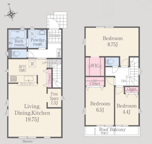 新築戸建　柏市松葉町３丁目　の間取り