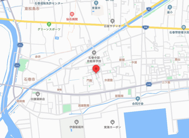 【地図】 | 石巻市門脇字浦屋敷83-27