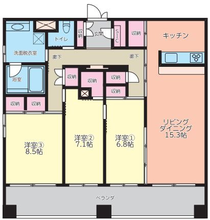 千代田区神田佐久間町４丁目の賃貸マンションの間取り