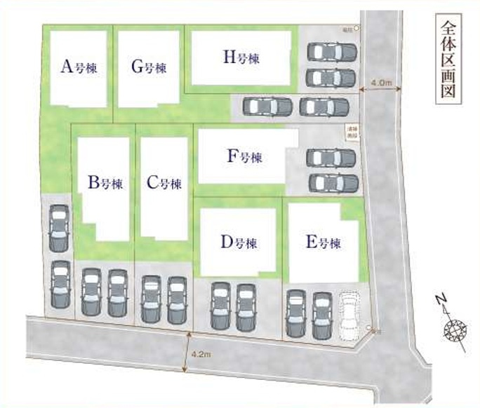 所沢市上新井　新築戸建　全8棟　G号棟の区画図
