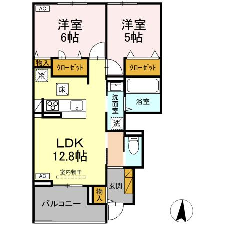 La mer Kou（ラ・メール コウ）の間取り