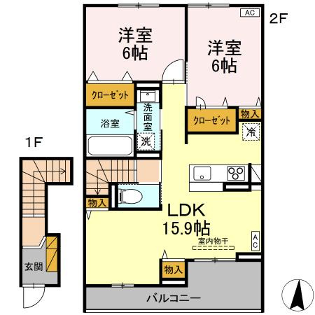 La mer Kou（ラ・メール コウ）の間取り