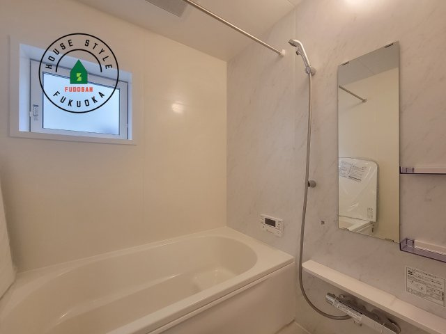 福岡市早良区重留7丁目第1-6棟（3号棟）の浴室|1日の疲れを癒してくれる広々バスルーム。雨の日のお洗濯にも大活躍な浴室乾燥機付です！