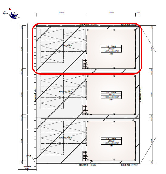 小幡太田３１６ＧＩＭＵＣＯＡ棟の区画図