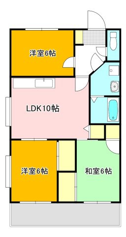 屋戸ハイツの間取り