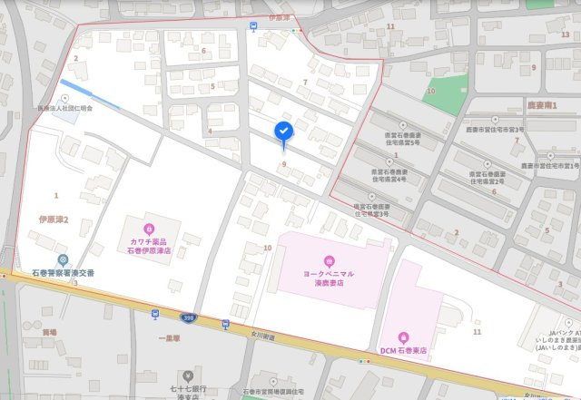 【地図】 | 石巻市伊原津２丁目109-6