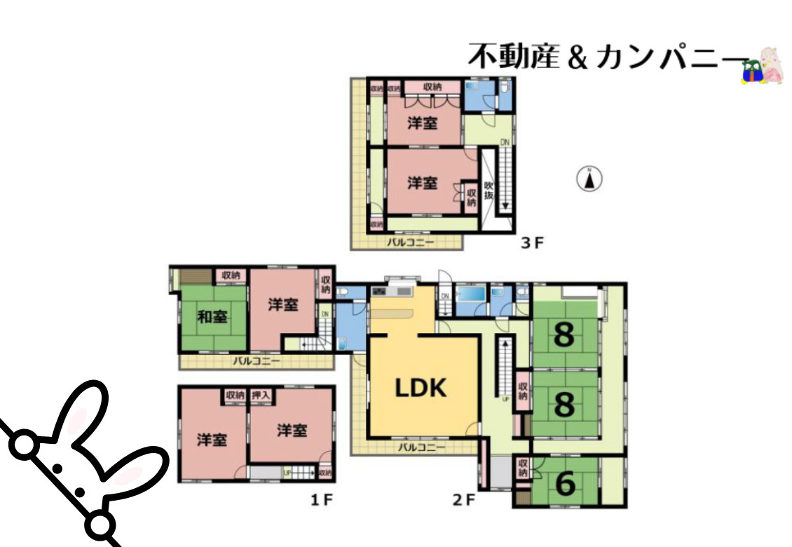 久万ノ台中古戸建の間取り