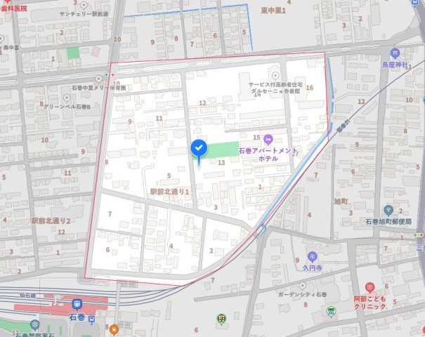 【地図】 | 石巻市駅前北通り１丁目223-3
