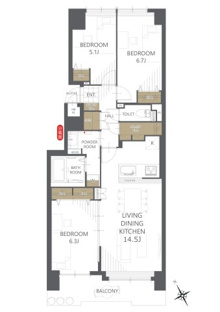 【間取り】ダイアパレス豊平 