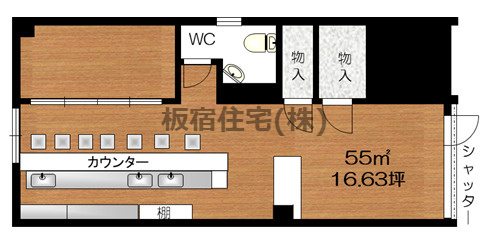 【間取り】 | 西田ビル１階店舗