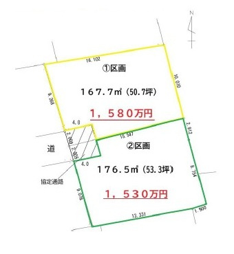 川越市笠幡売地の土地図