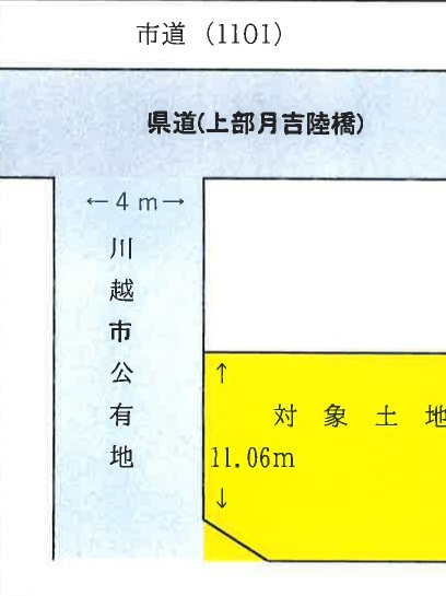 敷地面積46坪　売地　川越市月吉町
