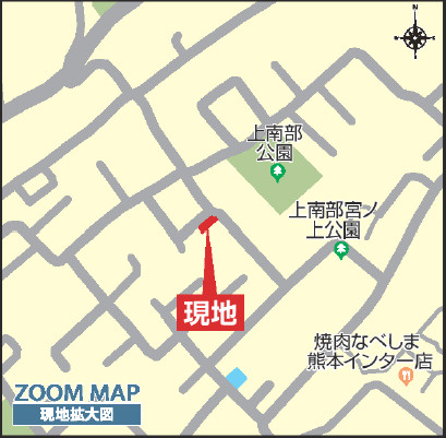 ブルーミングガーデン／東区上南部２丁目／３号棟の地図