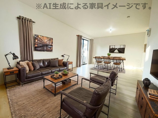 新築戸建・建売　足利市福富町第4　CRADLE GARDEN　全4棟の居間・リビング|※家具を配置した場合のイメージ図になります！実際に家具はつきません。