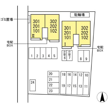 エマーブルＭグラン　Ⅱの区画図