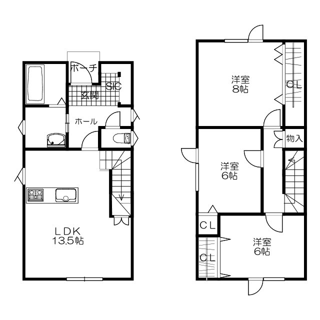 東川町【築浅未入居】－White－の間取り
