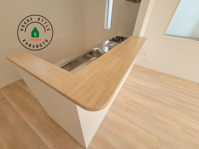 合志市豊岡第8-1棟（1号棟）のダイニング|ダイニングとリビングのメリハリが付けやすい空間設計になっています。