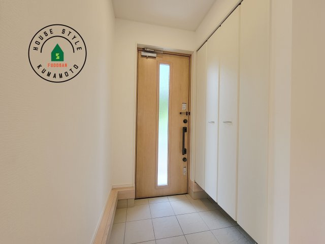 合志市豊岡第8-1棟（1号棟）の防犯設備|二重ロックでしっかり防犯対策ができます。