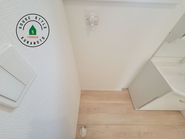 合志市豊岡第8-1棟（1号棟）のランドリースペース|ランドリースペースは広さもたっぷり。