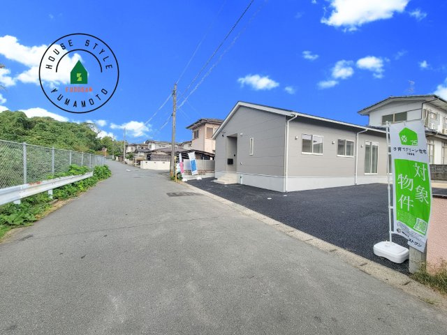 合志市豊岡第8-1棟（1号棟）の前面道路含む現地写真|見学の時間などお気軽にお問い合わせ下さい。