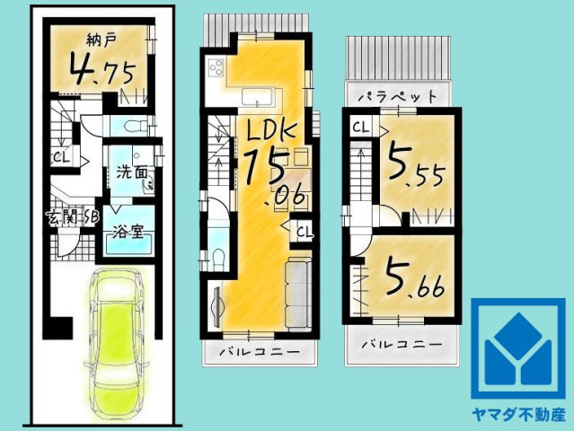 伏見区竹田醍醐田町の間取り