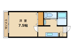 ７．５帖の広い１Ｋです！