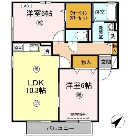 フォーチューン真壁　B棟の間取り