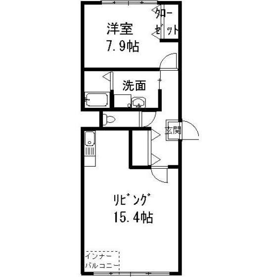 岐阜市神田町６丁目のアパートの間取り