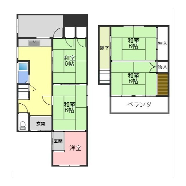 岐阜市鏡島中２丁目の一戸建ての間取り
