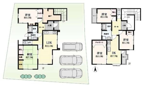 葛城市長尾　一戸建の間取り