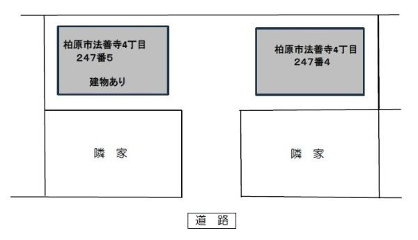 柏原市法善寺４丁目の売地の土地図