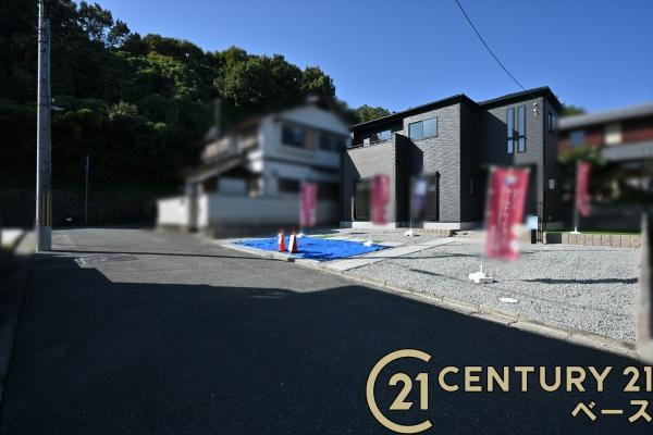 奈良市三松ヶ丘の新築一戸建の前面道路含む現地写真|■現地撮影写真■緑豊かな気持ちの良い住環境！