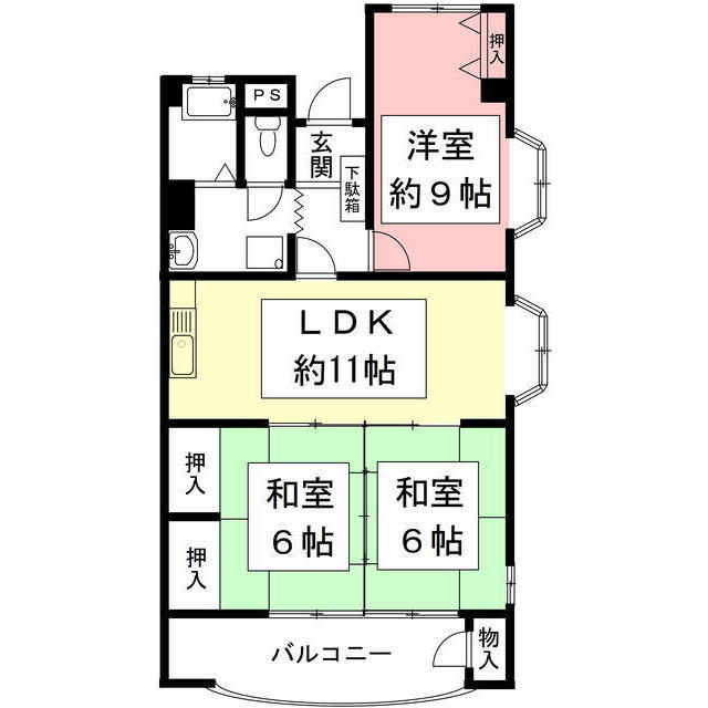 サンホワイトオサムラの間取り