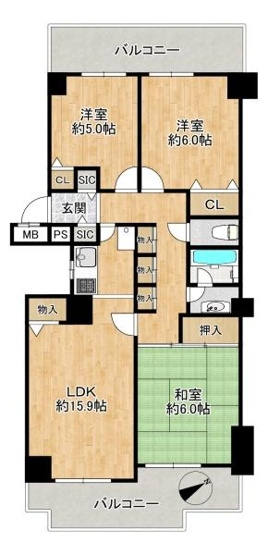 【間取り】 | ダイアパレス名谷