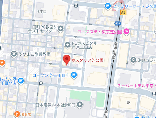 カスタリア芝公園の地図