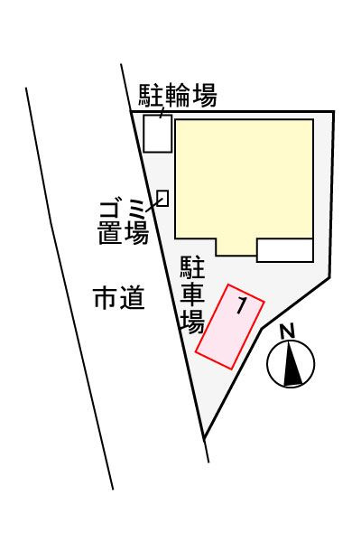 アンソレイエの駐車場