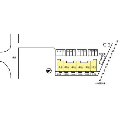 エルシオン竹ヶ花の駐車場