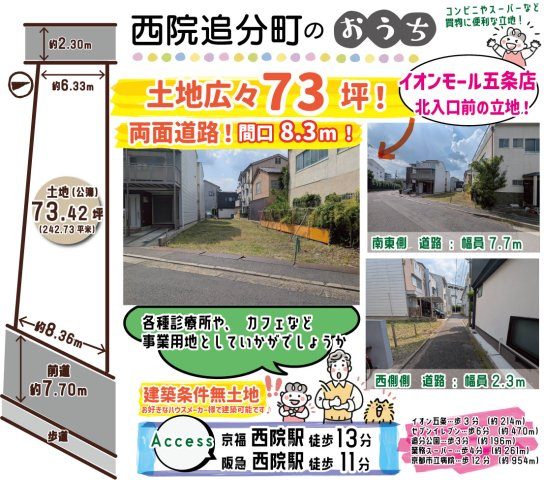 西院追分町の地図